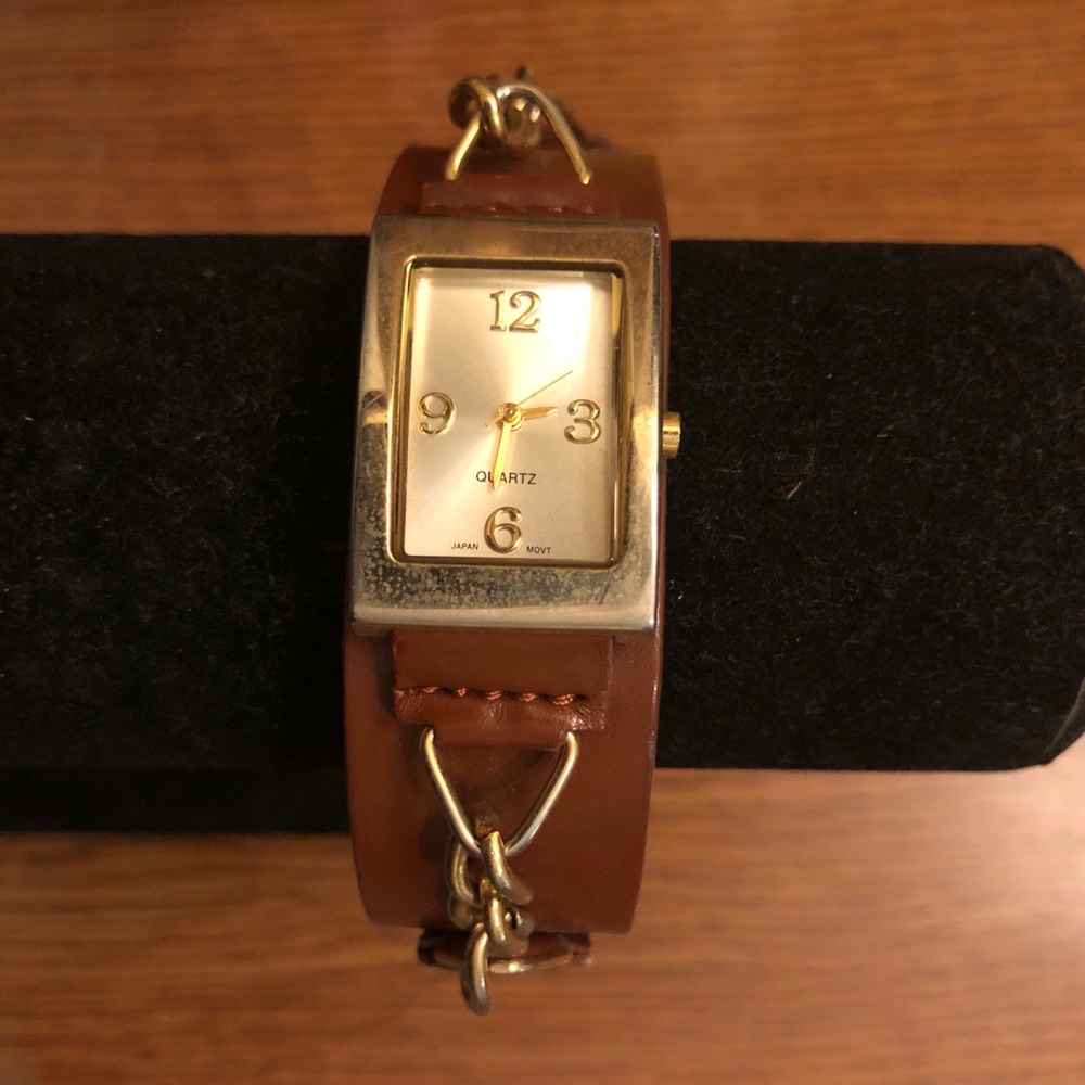 Vintage Brown and Gold Watch